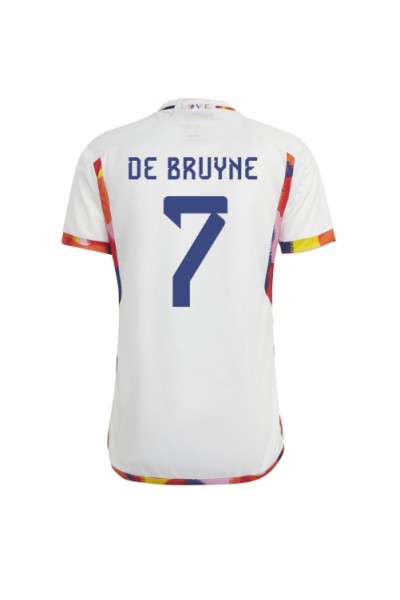 Belgia Kevin De Bruyne #7 Jalkapallovaatteet Vieraspaita MM-kisat 2022 Lyhythihainen